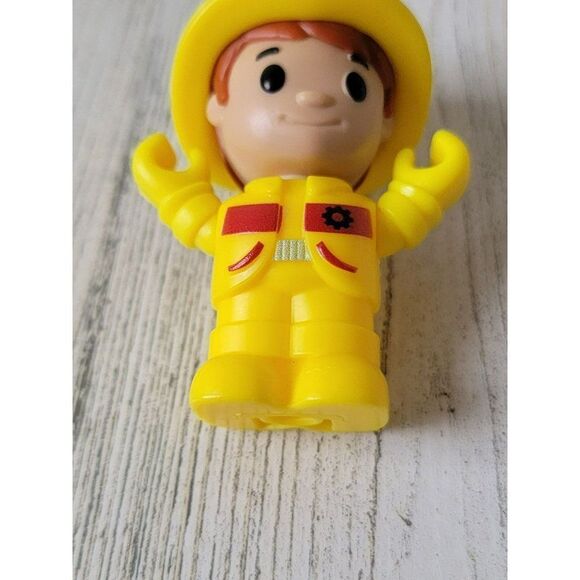 Engineer yellow gear guy person toy figure - Picture 2 of 4